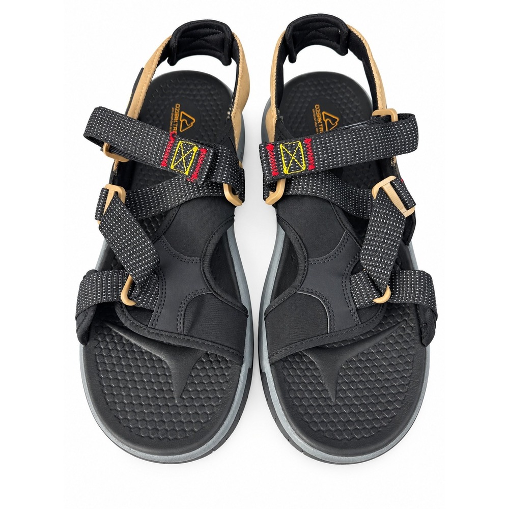 Ozark Trail Men's Size 12 Outdoor Hiking Sport Sandals Black Tan Adjustable